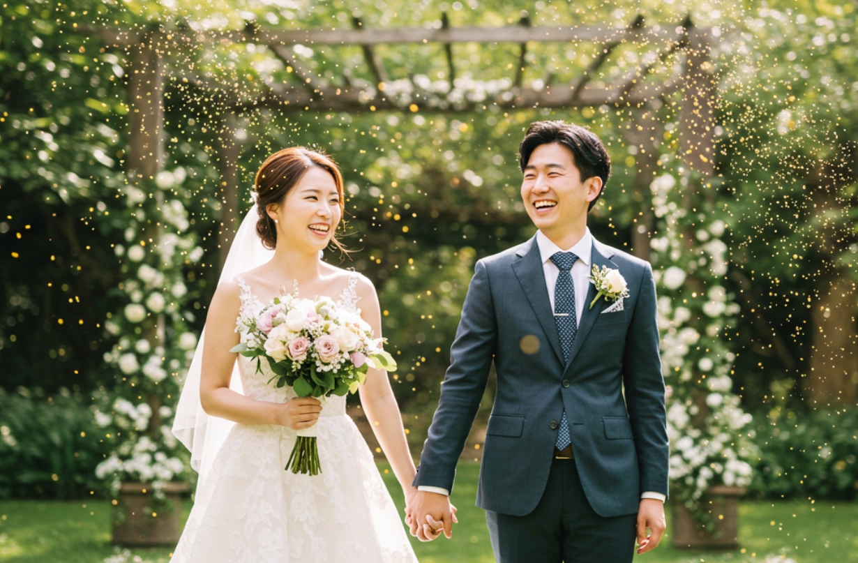웨딩검진 프로세스 안내 이미지, 예비부부가 함께하는 유웰 웨딩검진 결과 확인 및 건강한 결혼 준비를 위한 상담 프로그램